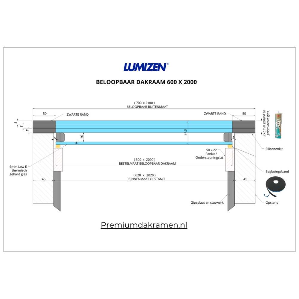 Dakraam Beloopbaar van Premium Dakramen